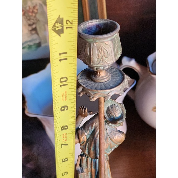 Antique/ Vintage Set of 3 Bronze Candle Holders - Picture 16 of 16